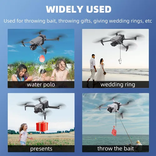 Vista 2 de BRDRC Sistema de carga útil Airdrop para DJI Mini 4 Pro/Mini 3 Pro/Air 3/Mavic 3 Pro Transporte Liberación Entrega Drop Airdrop Pesca