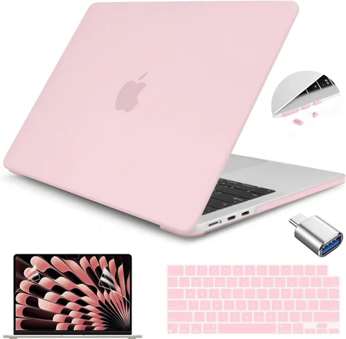 Vista 27 de Teryeefi Compatible con M4 M3 M2 MacBook Air de 15 pulgadas 2024 2023 Funda Modelo A3241 A3114 A2941 con Pantalla Liquid Retina, Cubierta Protectora