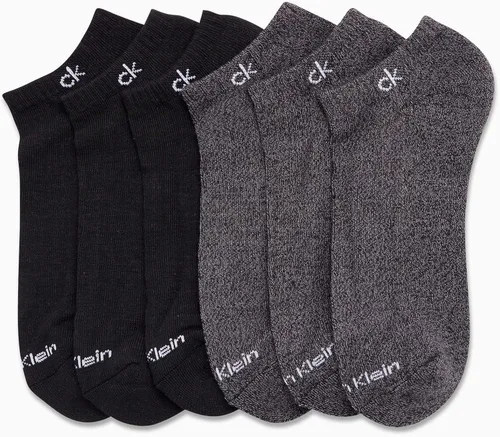 Vista 8 de Calvin Klein Calcetines para hombre, mezcla de algodón, acolchados, sin talla, forro de calcetines atléticos (6 unidades)