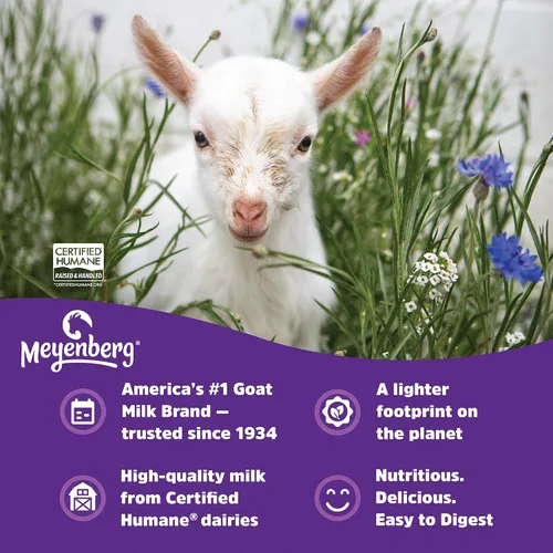 Vista 6 de Meyenberg Leche entera de cabra en polvo, bolsa de 12 onzas, Kosher, sin gluten, vitamina D, 1 paquete