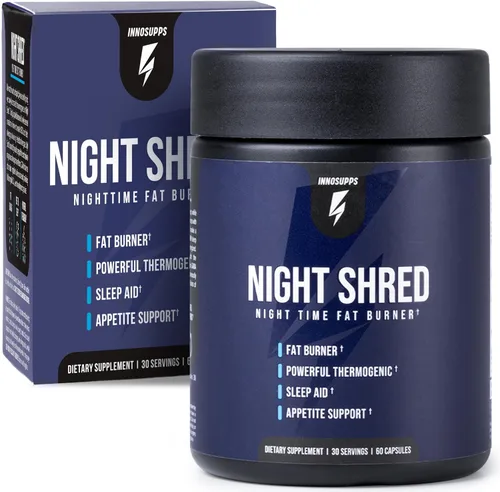 Vista 9 de InnoSupps Night Shred™ GLP-1 Apoyo metabólico nocturno + sueño* Akkermansia + Ashwagandha 60 cápsulas. 30 porciones.
