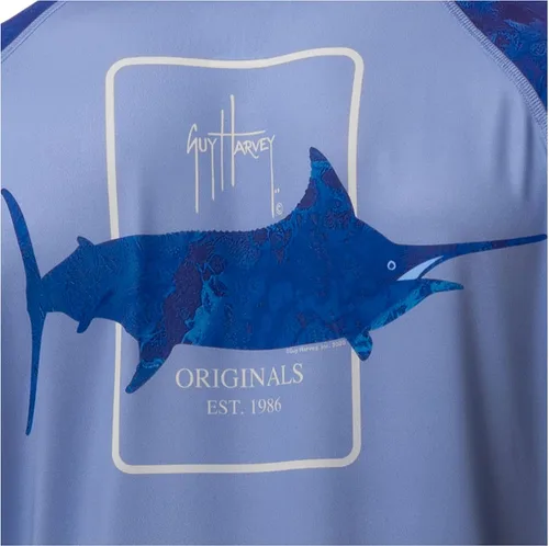 Vista 4 de Guy Harvey Camiseta de protección solar con manga raglán para hombre