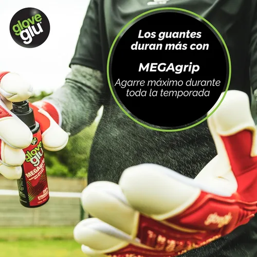 Vista 6 de Gloveglu MEGAgrip - Spray de agarre para guantes de portero Guante de portero avanzado Reviver Captura mejorada y mejor manejo del balón