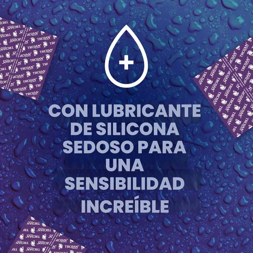 Vista 8 de Preservativo sensación lubricado, 12 unidades, Trojan, Trojan, paquete de de 1, Blanco, 1, 1