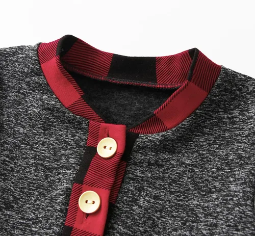 Vista 2 de Conjunto de 3 piezas de ropa de bebé recién nacido con estampado de manga larga + pantalones + sombrero