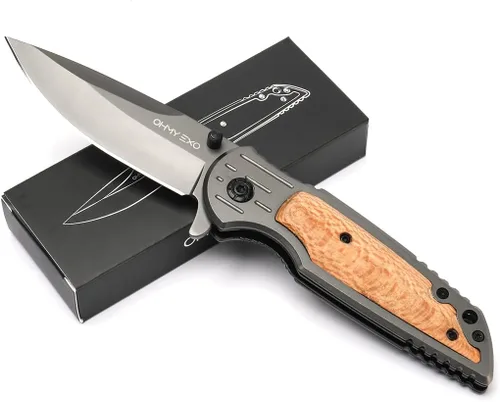 Vista 11 de Cuchillo plegable de bolsillo multiherramienta de acero inoxidable, multiherramienta portátil con alicates, abrebotellas y latas y más, cuchillos