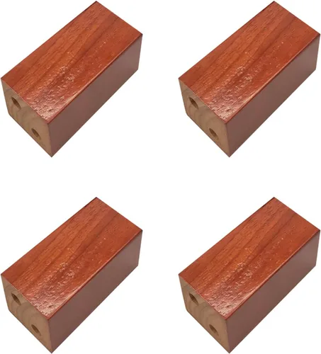 Vista 25 de Muebles de madera maciza de roble con patas elevadas, mesa de sofá y patas de silla, patas de gabinete, patas de bloque de madera, 3