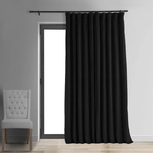 Vista 68 de HPD Half Price Drapes Cortinas Opacas Térmicas de Terciopelo Signature para Sala de Estar de 63 Pulgadas de Largo (1 Panel) con Bolsillo para Barra
