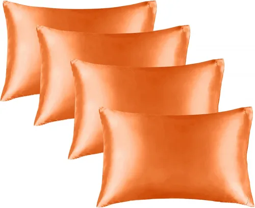 Vista 43 de BEDELITE Funda de almohada de satén para cabello y piel, súper suave y refrescante similar a las fundas de almohada de seda, paquete de 2 con cierre