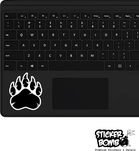 Vista 4 de Grizzly Bear Paw Prints - Paquete de 2 calcomanías para parachoques, calcomanías de Sticker Bomb Vinyl para automóvil, camión, computadora