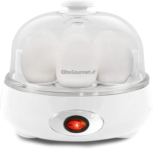 Vista 8 de Elite Gourmet EGC007CHC# Cocedor Rápido de Huevos, 7 Huevos Hervidos Fáciles de Pelar, Duros, Medianos, Suaves, Escalfador, Máquina para Tortillas