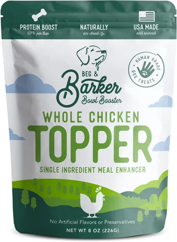 Vista 8 de Beg & Barker Toppers de comida para perros de carne de res (8 onzas, paquete de 1) – 100% hecho en Estados Unidos para comida de un solo ingrediente