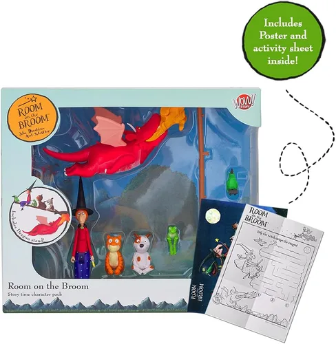 Vista 7 de The Room On The Broom Story Time Set Figuras de acción coleccionables de personajes articulados Juguetes oficiales y regalos de la serie