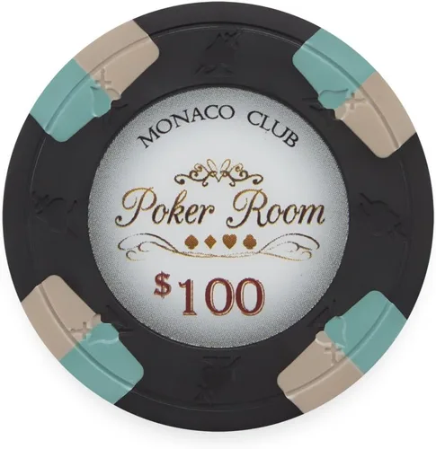 Vista 13 de Claysmith Gaming Paquete de 50 fichas de póquer Monaco Club, compuesto de arcilla pesada de 0.48 oz