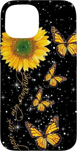 Vista 6 de You are My Sunshine Vintage Sunflower and Monarch Butterfly Case for iPhone 17