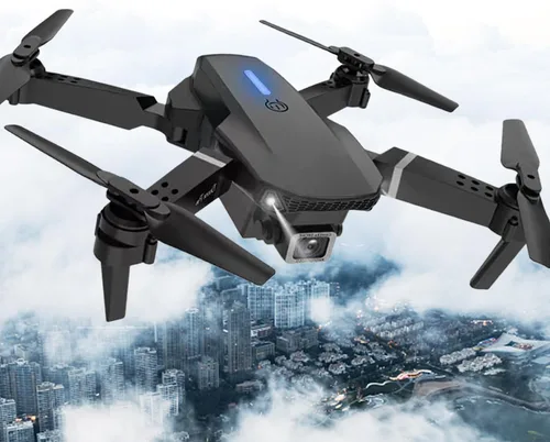 Vista 8 de Mini dron con cámara para adultos – Regalo de juguete de Navidad para principiantes de 15 años – Multirotores cuadricópteros RC UAV plegable