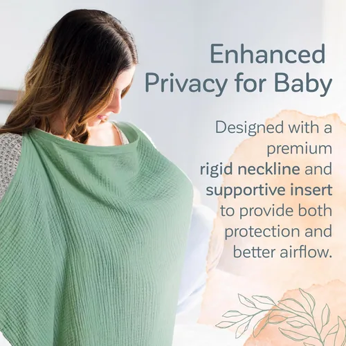 Vista 3 de Kiddycare Funda de lactancia, fundas de muselina de algodón para lactancia de privacidad, suave con la piel del bebé, fundas discretas