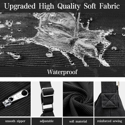 Vista 4 de KALIDI Bolso de mano de pana para mujer, estilo casual, con cremallera, grande, bandolera, bolso de hombro, bolso de trabajo a la moda para mujer