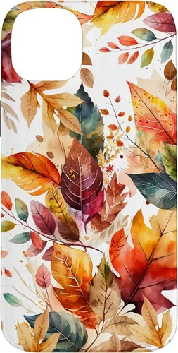 Vista 15 de Funda para iPhone 16 Aesthetic Autumn Fall Colorful Leaves Watercolor Art