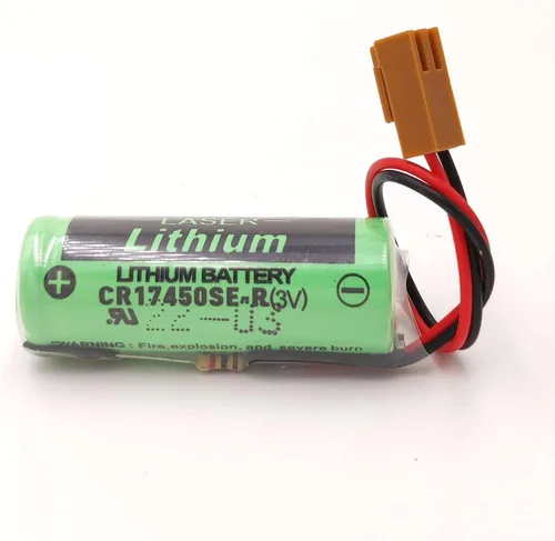 Vista 4 de Paquete de 5 baterías PLC CR17450SE-R (3V) con resistencia y enchufe para batería PLC SANYO CR17450SE-R (3V) FANUC A98L-0031-0012 (paquete de 5)