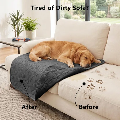 Vista 2 de Manta impermeable para perro, 30 x 30 pulgadas, fundas de sofá para mascotas pequeñas para sofá, silla, cama, protector de muebles de perros
