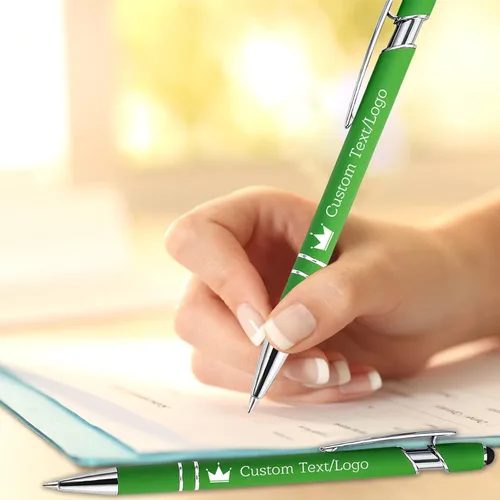 Vista 5 de Bolígrafos personalizados personalizados con nombre y logotipo, bolígrafo grabado, bolígrafos personalizados para oficina, negocios, lápiz