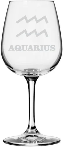 Vista 16 de Símbolo del zodiaco grabado multiusos 12.75oz Copa de vino Géminis