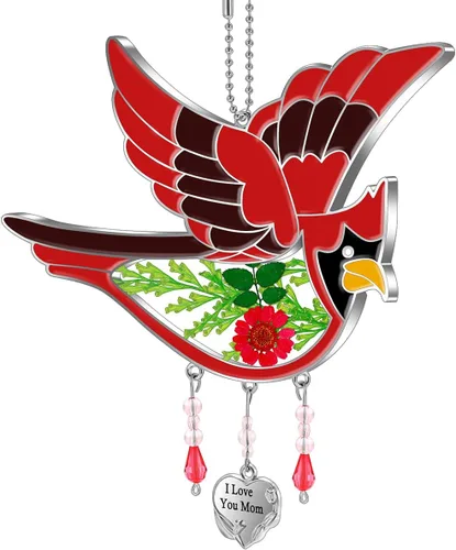Vista 21 de KY&BOSAM Regalos para la abuela Colibrí de cristal para colgar en la Verde-te amo abuela