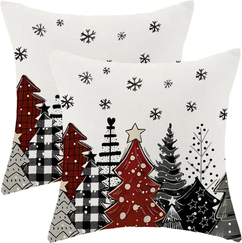 Vista 29 de Juego de 2 fundas de almohada de Halloween de 16 x 16 pulgadas, fundas de almohada de murciélagos negros y crema, fundas de cojín decorativas