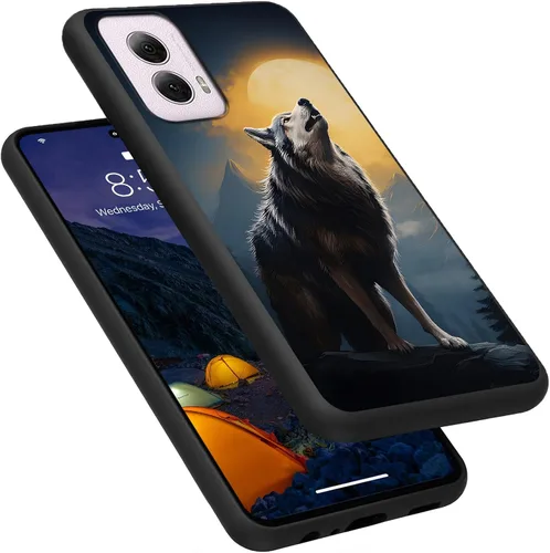 Vista 83 de Funda para Motorola Moto G Play 4G 2024, delgada y ligera, de silicona de TPU suave, color negro, ultrafina, para Motorola Moto G Play 4G 2024, Art