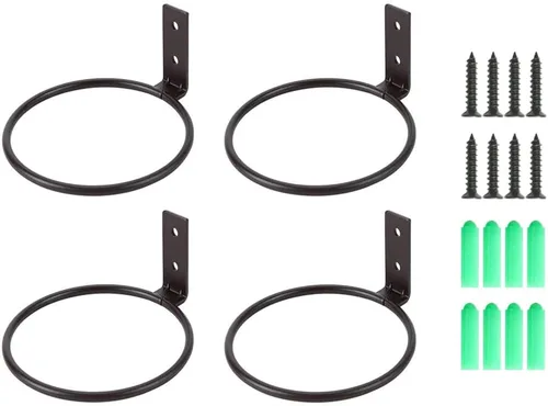 Vista 8 de Sivya Paquete de 6 ganchos de metal para macetas de 4 pulgadas, soporte de pared para macetas
