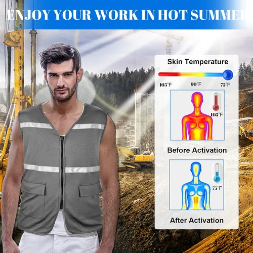 Vista 4 de Sukeen Chaleco refrescante corporal para hombres, mujeres y adultos