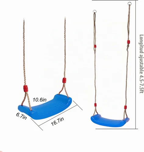 Vista 7 de IFOYO Asiento de columpio de árbol, accesorios para niños, patio de juegos al aire libre e interior, azul