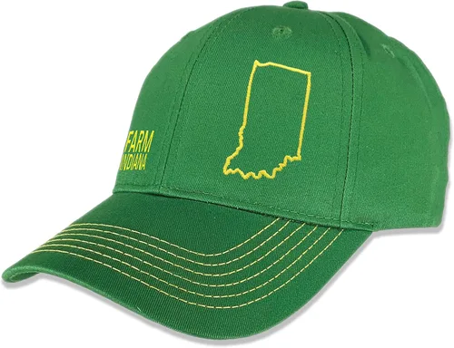 Vista 2 de John Deere Sombrero completo de sarga Farm State Pride - verde y amarillo, Amarillo, verde