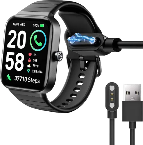 Vista 2 de Lamshaw Compatible con el cargador de reloj inteligente Fitpolo IDW15, cable de carga magnético de repuesto USB compatible con Fitpolo IDW15 de 1.8