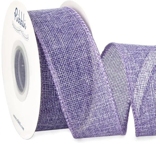 Vista 11 de Ribbli Cinta con alambre de arpillera verde manzana, 1-1/2 pulgadas x 10 yardas, cinta con borde con alambre para lazo grande, corona, decoración