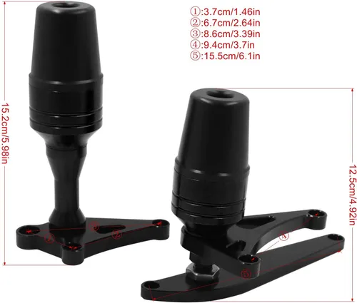 Vista 7 de Worldmotop - Deslizadores de bastidor de motor para Ducati Panigale V2 Panigale V2S 2019 2020 2021 (rojo)