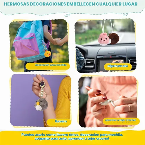 Vista 6 de GOZATO Kit de ganchillo para principiantes, kit de animales de ganchillo con tutoriales en video paso a paso, kit de ganchillo fácil