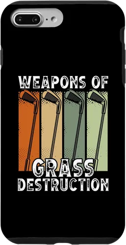 Vista 9 de iPhone 15 Armas de destrucción de hierba Funda divertida para jugadores de golf