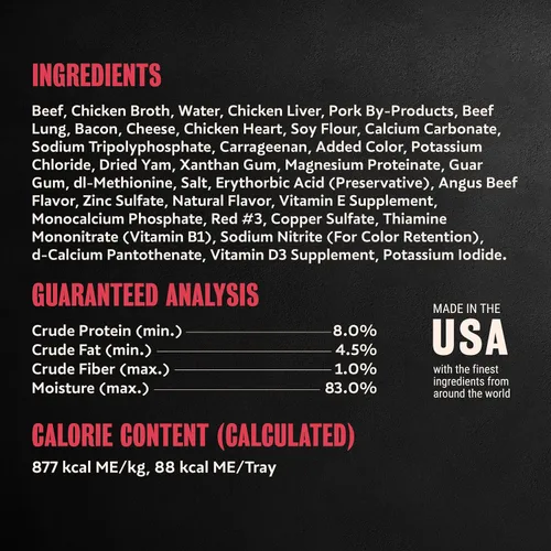 Vista 8 de Comida enlatada para perros adultos,sabor césar, Carne Beef #1 ingredient, easy to digest, no fillers or added sugar, complete & balanced, use as