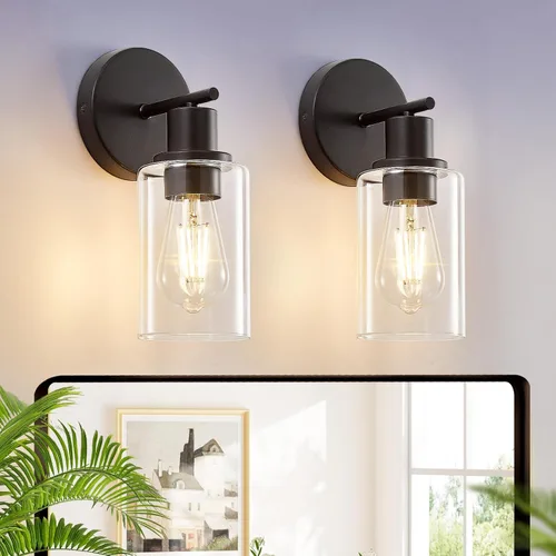 Vista 27 de [Usado] DLLT Lámparas de Baño de 3 Luces: Luces de Tocador Modernas de Níquel con Bombillas E26 - Lámpara de Pared de Baño con Pantalla de Vidrio