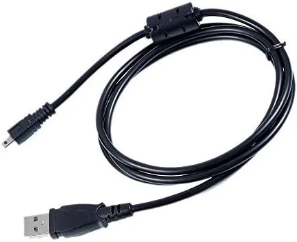 Vista 2 de Cable cargador de cámara Olympus VR-340 de 4.9 ft, cable de datos de carga USB para Olympus VR Series: VR-310 / VR-320 / VR-325 / VR-330 / VR-340