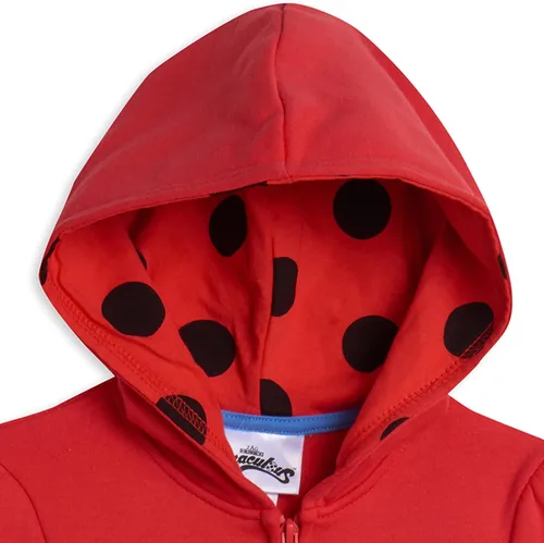 Vista 5 de Miraculous Ladybug - Sudadera con capucha con cremallera para niñas pequeñas a niños grandes