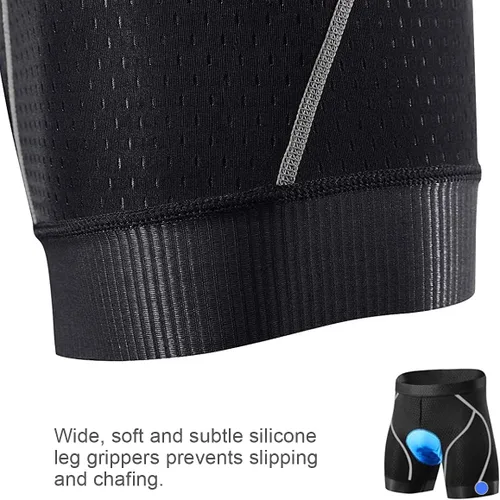 Vista 4 de Souke Sports Men's Cycling Underwear Shorts 4D Padded Bike Bicycle MTB Liner Shorts with Anti-Slip Leg Grips