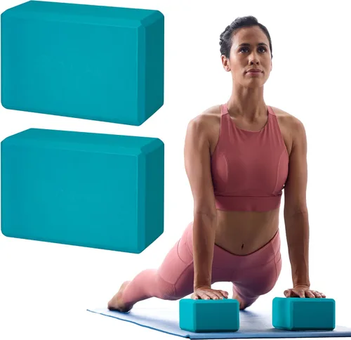 Vista 40 de Gaiam Bloque de yoga – Espuma EVA sin látex – Superficie antideslizante suave con bordes biselados para yoga, pilates, meditación Rubor ateniense