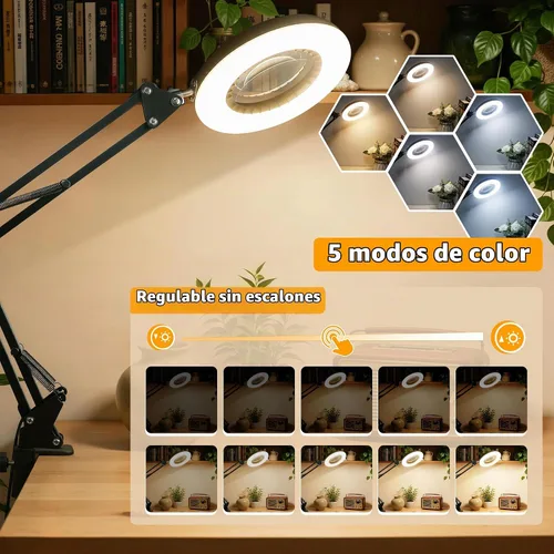Vista 3 de Lupa 12X con luz y soporte