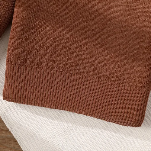 Vista 4 de PATPAT Suéter de punto para bebés y niñas, ropa de manga larga sólida cálida