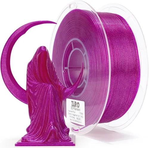 Vista 18 de ZIRO - Rápido cambio de color PLA, filamento translúcido multicolor de 1.75mm, material para impresión 3D, carrete de 1kg, precisión dimensional