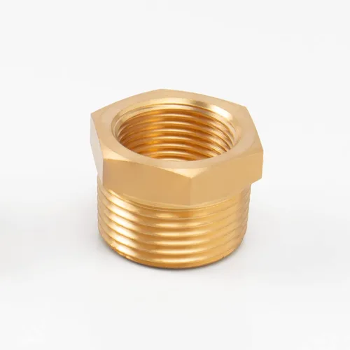 Vista 5 de Reductor de latón, buje hexagonal roscado, adaptador de montaje de extensión resistente (3/4 macho NPT x 1/2 hembra NPT, 2)