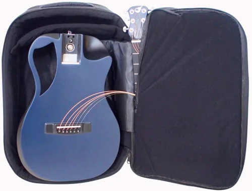 Vista 10 de Journey Instruments - Guitarra de viaje plegable de fibra de carbono OB660M Negro